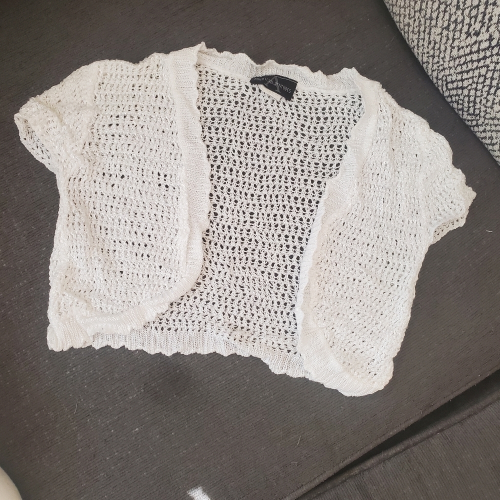 White Croquet Cardigan